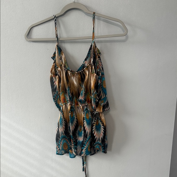 Cotton Express Printed Ruffle Romper - Picture 4 of 4